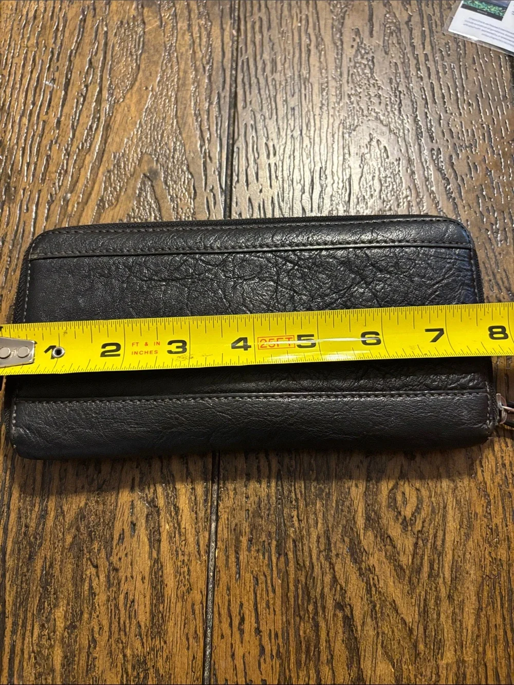 Burberry Black Leather Zip Wallet with Horseferry Motif